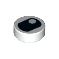 Placă netedă rotundă 1 X 1 decorată - ochi