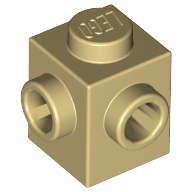 Cărămidă modificată 1 X 1 cu 2 Knobs alăturaţi