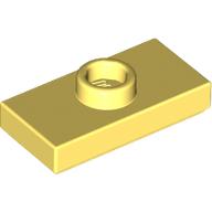 Placă netedă modificată 1 X 2 knob