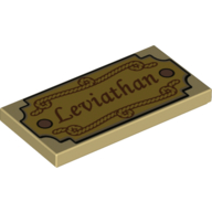 Placă netedă 4 X 1 decorată - Leviathan