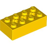 Cărămidă technic 2 X 4 cu 3 găuri ax