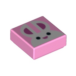 Placa neteda 1 X 1 decorata - Iepuras