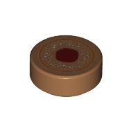Placă netedă rotundă 1 X 1 decorată - Prăjitură