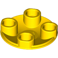 Placă netedă rotundă 2 X 2 inv.