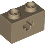Caramida technic 1 X 2 cu gaura ax