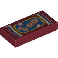 Placă netedă 1 X 2 decorată arahide