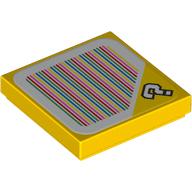 Placă netedă 2 X 2 decorată cu autocolant cod de bară