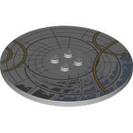 Placă neteda rotundă 8 X 8 decorată cu 4 stud
