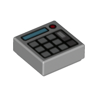 Placă netedă 1 X 1 decorată tastatură