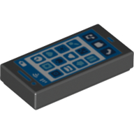 Placă netedă 1 X 2 decorată-Smartphone
