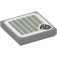 Placă netedă 2 X 2 decorată cu autocolant cod de bară