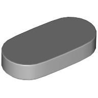Placă netedă 1 X 2 oval
