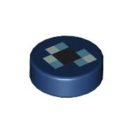 Placă netedă rotundă 1 X 1 decorată Minecraft