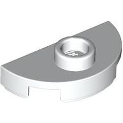 Placă modificată rotundă 1 x 2 - jumătate cu 1 stud