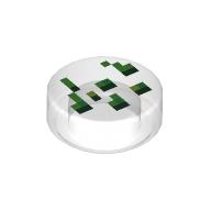 Placă netedă rotundă 1 X 1 decorată Minecraft