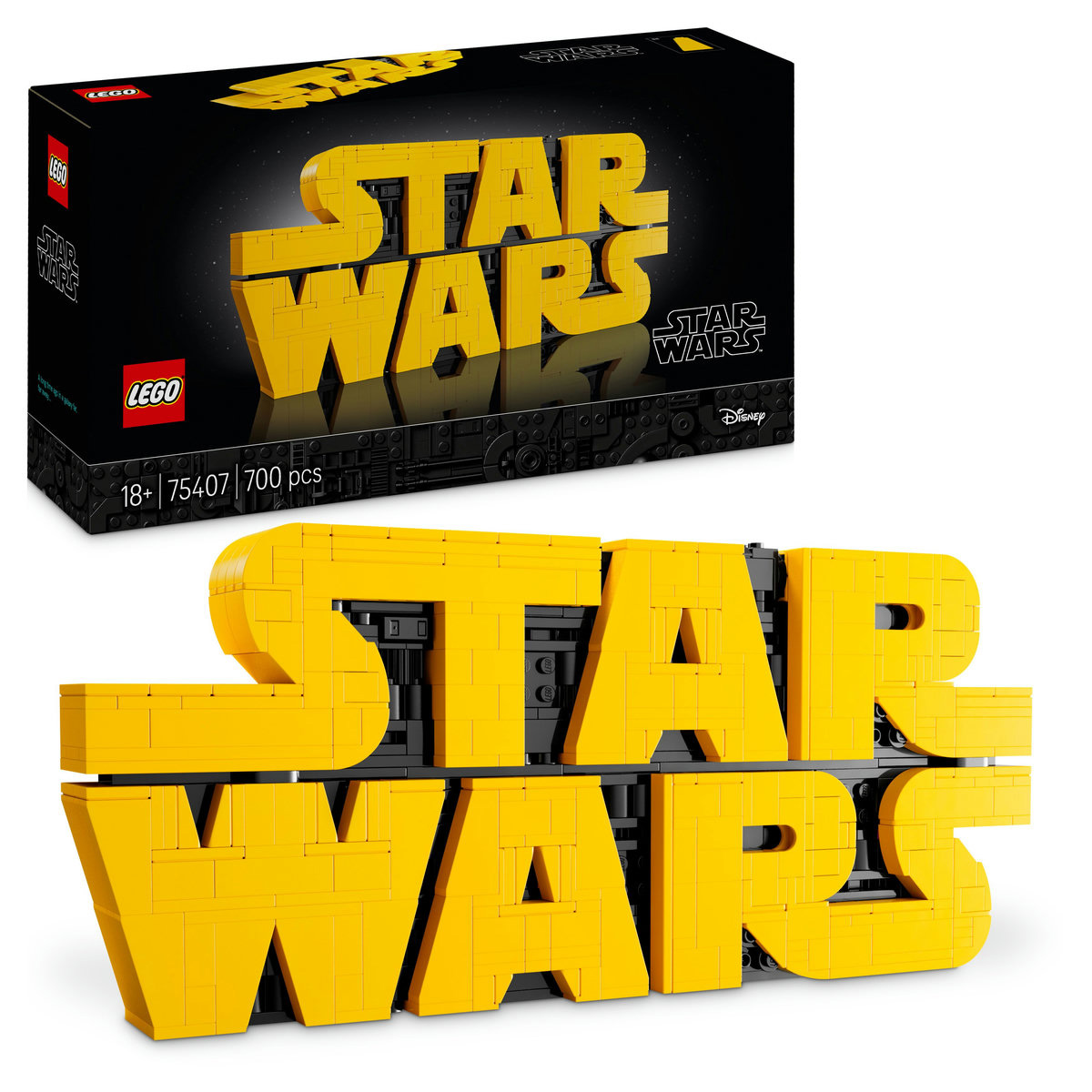 Logoul Star Wars din caramizi