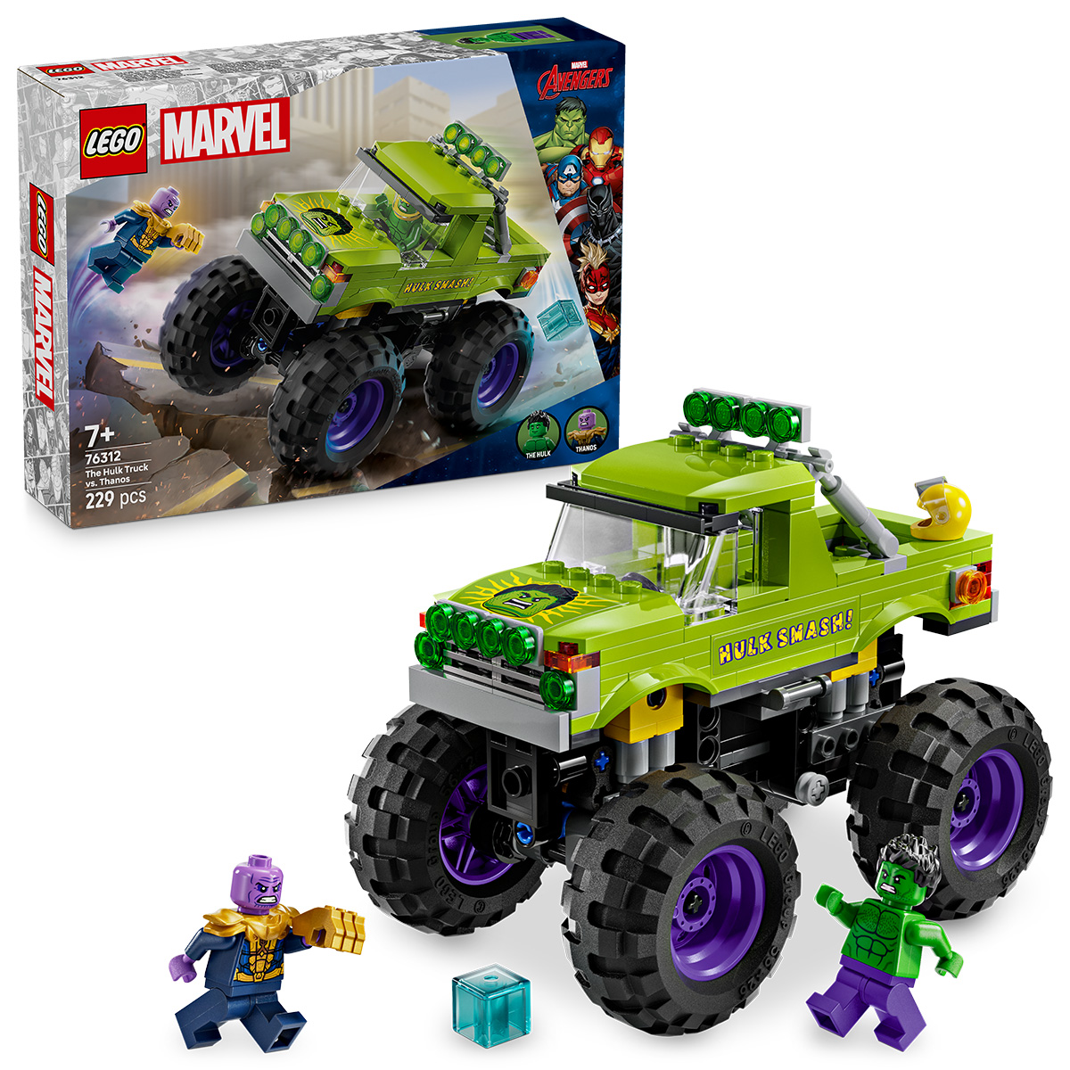 Hulk în vehicul de teren contra lui Thanos