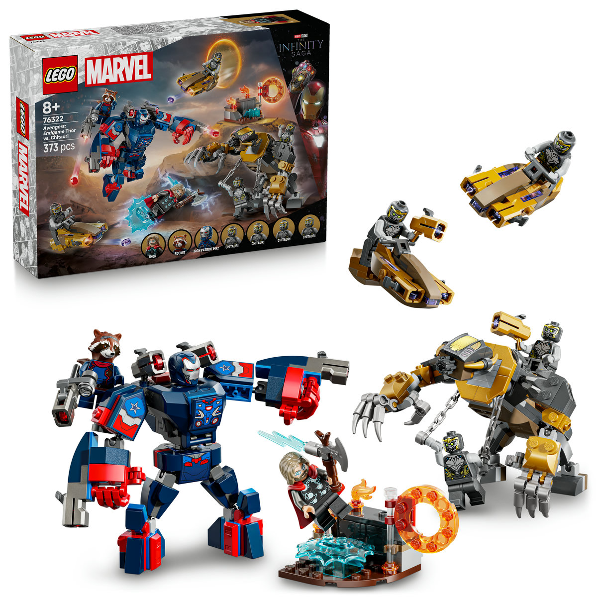 Thor vs Chitauri din Razbunatorii: Sfârsitul jocului