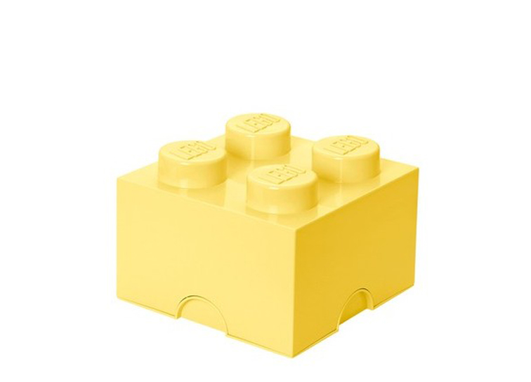 Cutie depozitare LEGO 2x2 galben deschis