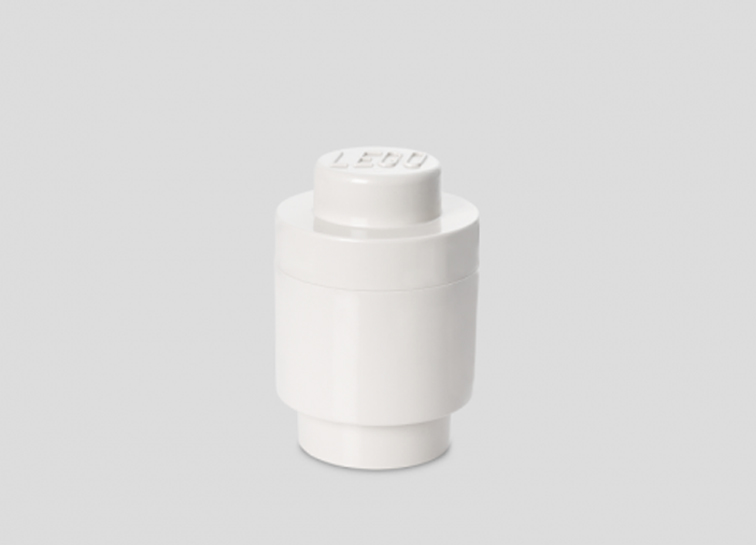 Cutie depozitare rotunda LEGO 1 alb