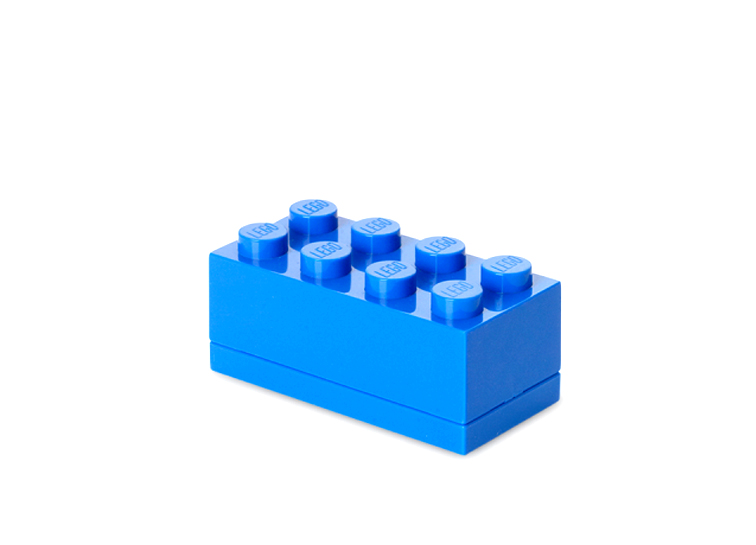 Mini cutie depozitare LEGO 2x4 albastru inchis